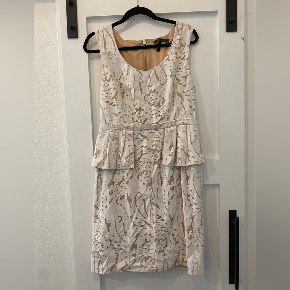 BCBGMAXAZRIA lace peplum dress, size 12 - Picture 3 of 5